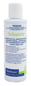 Sebazole dog shampoo top